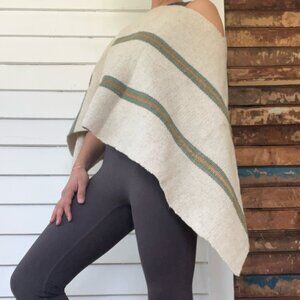 Hand Woven Wool Poncho Cape made in Oaxaca, Mexico